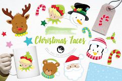 Christmas Faces graphics and illustrations Product Image 1