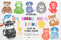 The Doodle Animal Bundle SVG / DXF / EPS files Product Image 1