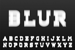 White latin letters - blur font Product Image 1