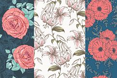 Hand Drawn Floral Vector Patterns Product Image 2