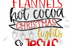 Flannels, Hot Cocoa, Christmas Lights &amp; Jesus SVG Product Image 2