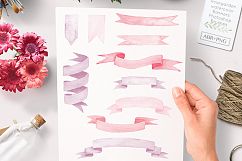 Photoshop Watercolor brushes banners with bonus PNG Product Image 2