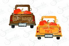 Thanksgiving Vintage Truck File Set | SVG, EPS, DXF, PNG Product Image 1