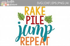 Rake Pile Jump Repeat SVG File Product Image 1