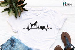 dog svg, dog graphics, heartbeat svg, dog heartbeat svg, dog Product Image 2