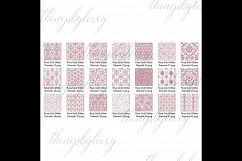 42 Rose Gold Glitter Seamless Damask Ornament Overlays PNG Product Image 7