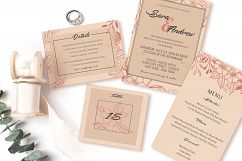Pink floral invitation set Product Image 1