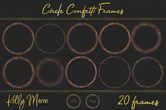 Rose Gold Circle Confetti Frames Product Image 3