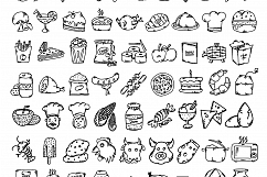 100 Hand Drawn Food Icons Product Image 2