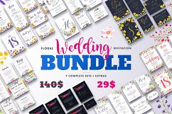 Floral Wedding Invitation Bundle Product Image 1