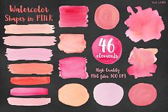 Pink Watercolor Balls, Splatters and Stripes Product Image 2