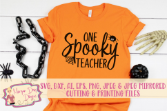 One Spooky Teacher SVG, DXF, AI, EPS, PNG, JPEG Product Image 1