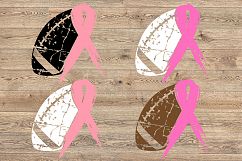 Football Tackle Breast Cancer Svg Awareness ribbon svg 1028s Product Image 3