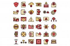Firewall icons vector flat Product Image 1