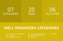 146 Business &amp; Finance Line Inverted Icons Product Image 3