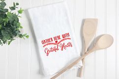 Christmas SVG Cut File -Gather Here with Grateful Hearts SVG Product Image 3