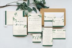 Classy Tropical Wedding Invitation Suite Product Image 1
