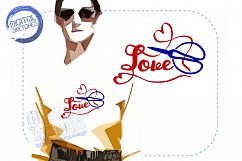 Love Sewing Scissors DIY Machine Embroidery Design 4 Sizes Product Image 1