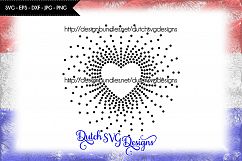 SS20 Hotfix rhinestone heart pattern, rhinestone template Product Image 2