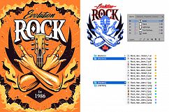 Rock Print Design | Vector Art Product Image 2