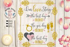 Our Love Story Cut File - Wedding Marriage Cut File Product Image 1
