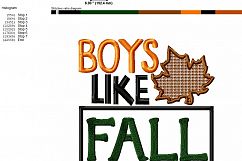 Boys Like Fall Too - Embroidery Design Product Image 5