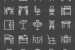 166 Objects Line Inverted Icons Product Image 2