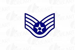 US Air Force enlisted rank insignia collection, US AF vector Product Image 9
