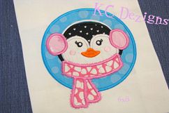 Penguin Circle Machine Applique Embroidery Design Product Image 2