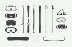 Set of vintage winter sports emblems Product Image 6