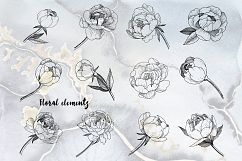 Gold and Blue Watercolor and Vector set SVG PNG EPS JPG Product Image 5