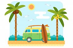 Flat Beach Scene Product Image 3