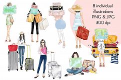 Travel girls fashion clipart Product Image 2