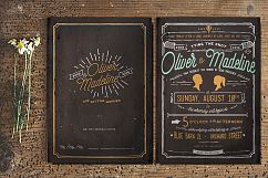 Vintage Hand Lettering Wedding Invitation Product Image 3