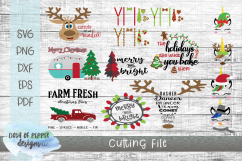 2018 Christmas Bundle - 12 SVG Designs Product Image 1