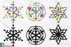 Snow Flake V1 - Clip art / Cutting Files - 51c Product Image 1