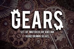 Watercolor Gears Product Image 1