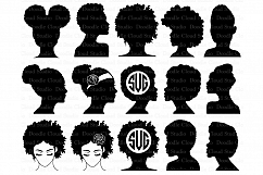 Afro Woman SVG, Afro Lady SVG files, Afro Hair ,Afro Girl Product Image 1