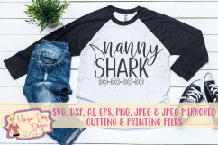 Nanny Shark SVG, DXF, AI, EPS, PNG, JPEG Product Image 1