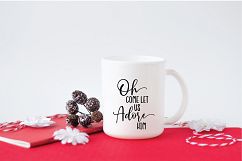 Oh Come Let Us Adore Him - Christmas SVG Cut File - DXF EPS Product Image 4