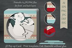 Tunnel card Merry Christmas. Multiple machine formats. Product Image 1