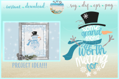 Some GrandMoms Are Worth Melting For Snowman SVG DXF EPS PNG Product Image 1