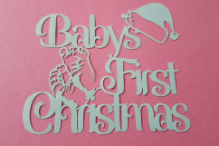 Baby&#039;s First Christmas Papercutting Template Product Image 3