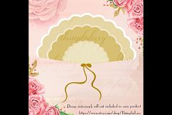 100 Hand Fan Clip Arts, Princess Fans, Antique European Fans Product Image 5