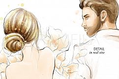 Bride and Groom Wedding Clipart Product Image 4