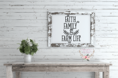 Faith, Family and Farm Life Wood Sign SVG Product Image 2
