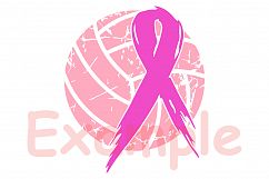 Volleyball Tackle Breast Cancer Svg Awareness ribbon 1020s Product Image 3
