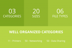 111 Networking &amp; Printers Glyph Inverted Icons Product Image 3