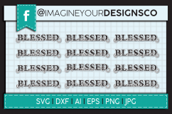 Blessed Knockout SVG Digital Cut File Bundle Product Image 4