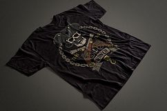 Pirate logos set with grunge Product Image 11